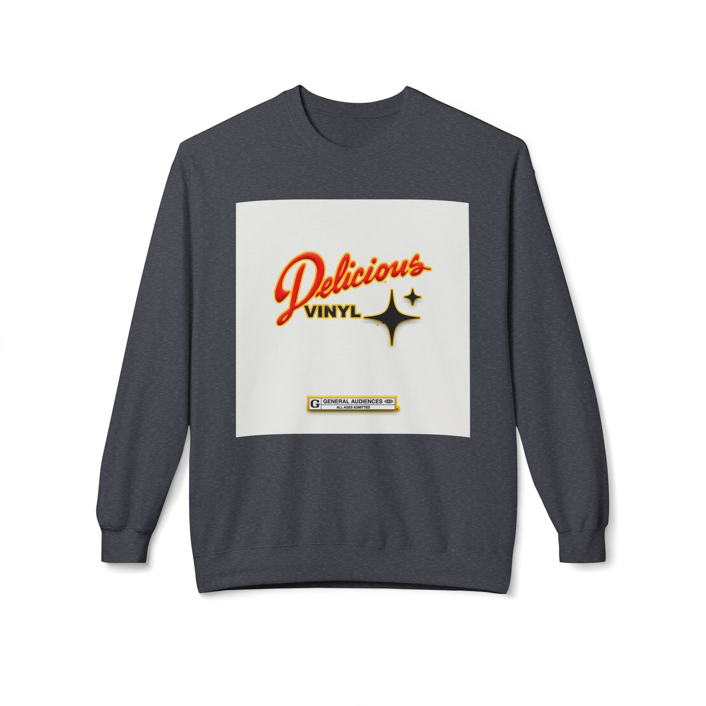 Delicious Vinyl Crewneck Sweatshirt - Unisex Midweight Fleece for Music Lovers